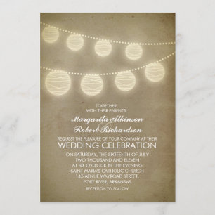 antike Laternen rustikale Hochzeitseinladung Einladung