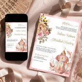 Antike Laternenrosa Vintage muslimische Hochzeit Einladung