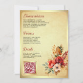 Antike Laternenrot Vintage muslimische Hochzeit Einladung (Rückseite)