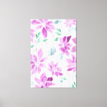 Antike Lavendel-Aquarell-Blumen-Leinwandkunst