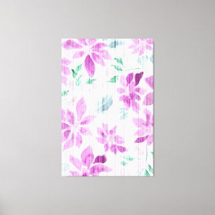 Antike Lavendel-Aquarell-Blumen-Leinwandkunst Leinwanddruck