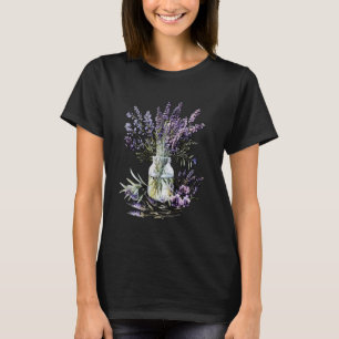 Antike Lavendel-Blumen-Vase Botanischer Garten Pfl T-Shirt