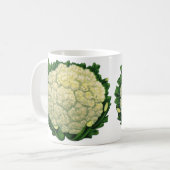Antike Lebensmittel Gemüse Blumenkohl Kaffeetasse (Vorderseite Links)