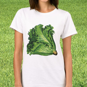 Antike Lebensmittel, Grüne Blatt Salat Gemüse T-Shirt