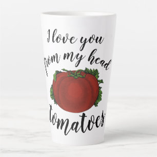 Antike Lebensmittel, reife Tomate, Gemüse und Früc Milchtasse