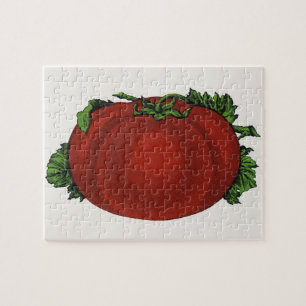Antike Lebensmittel, reife Tomate, Gemüse und Früc Puzzle
