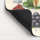 Antike Lebensmittel Sortierte Früchte auf Tabletts Mousepad (Ecke)