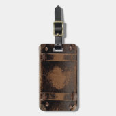 Antike Ledertasche Gepäckanhänger (Vorderseite vertikal)