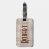 Antike Ledertasche Gepäckanhänger (Rückseite vertikal)