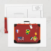 Antike Ledertasche Postkarte (Vorne/Hinten)