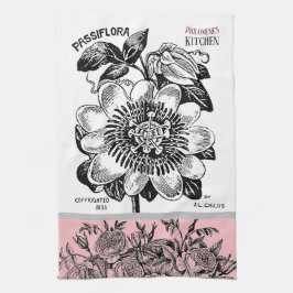 Antike Leidenschaft Blume - Ihre Textauswahl Rosa Geschirrtuch