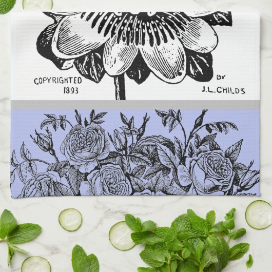 Antike Leidenschaft Blume - Textzeitschrift Geschirrtuch (Gefaltet)