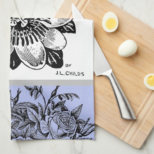 Antike Leidenschaft Blume - Textzeitschrift Geschirrtuch (Viertel Falte)