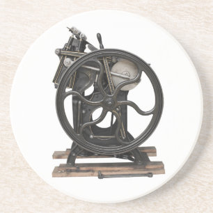 antike Letterpresse von 1901 Untersetzer