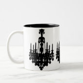 Antike Leuchter-Grafik Zweifarbige Tasse (Links)