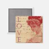 Antike Liebe Letter Magnet (Vorderseite/Rückseite)