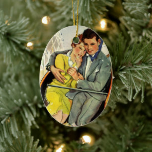 Antike Liebe und Romantik, Achterbahnfahrt Keramik Ornament