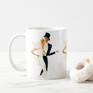 Antike Liebe und Romantik, modernes Hochzeitspaar Kaffeetasse