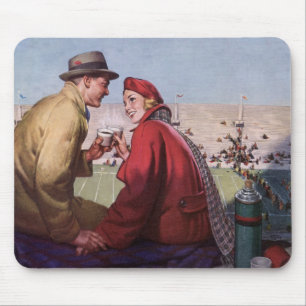Antike Liebe und Romantik, Paar beim Footballspiel Mousepad