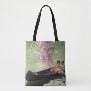 Antike Liebe und Romantik, romantische Bootsfahrt Tasche