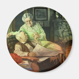 Antike Liebe und Romantik; Romantische Großeltern Magnet