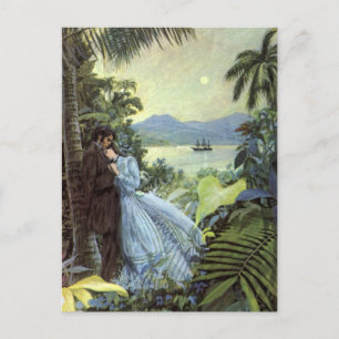 Antike Liebe und Romantik, Romantischer tropischer Postkarte