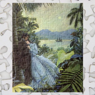 Antike Liebe und Romantik, Romantischer tropischer Puzzle