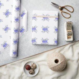 Antike lila Blumen Blumenmuster Geschenkpapier