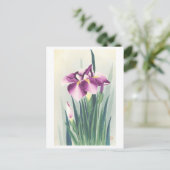 Antike lila Iris aus Japan Postkarte (Stehend Vorderseite)