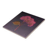 Antike lila metallische Hortensien-Blumen Fliese (Seite)