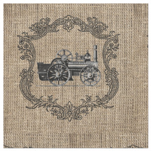 Antike Lokomotive aus Jute Stoff