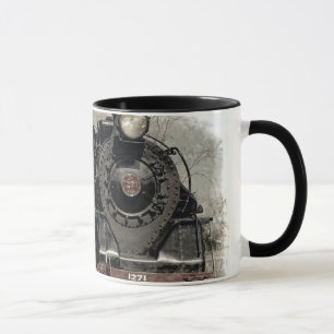 Antike Lokomotive Dampflok Zug Kaffeetasse