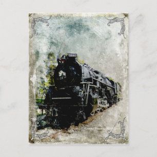Antike Lokomotive Postkarte
