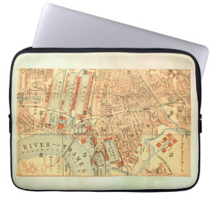 Antike London Karte Laptopschutzhülle