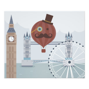 Antike Londoner Reiseszene Fotodruck