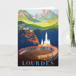 Antike Lourdes Frankreich Reise Postkarte