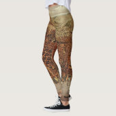 Antike Luftkarte von San Francisco, Kalifornien Leggings (Links)