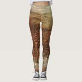 Antike Luftkarte von San Francisco, Kalifornien Leggings (Vorderseite)