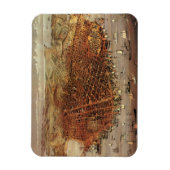 Antike Luftkarte von San Francisco, Kalifornien Magnet (Vertikal)