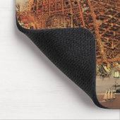Antike Luftkarte von San Francisco, Kalifornien Mousepad (Ecke)