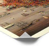 Antike Luftkarte von San Francisco, Kalifornien Poster (Ecke)