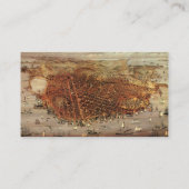 Antike Luftkarte von San Francisco, Kalifornien Visitenkarte (Rückseite)