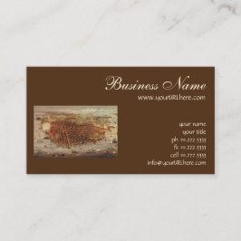 Antike Luftkarte von San Francisco, Kalifornien Visitenkarte