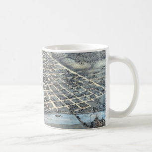 Antike Luftstadtkarte von Austin, Texas aus dem Ja Kaffeetasse