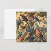 Antike Macaw-Dschungel-Botanik-Kunstkarte (Vorne/Hinten)