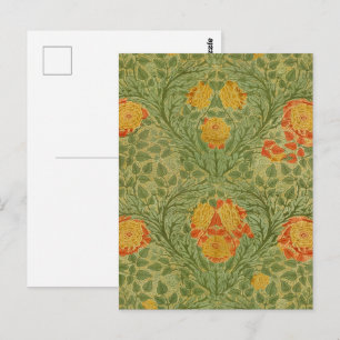 Antike Mackmurdo-Rosen- und Blatt-Blumenkunst Postkarte