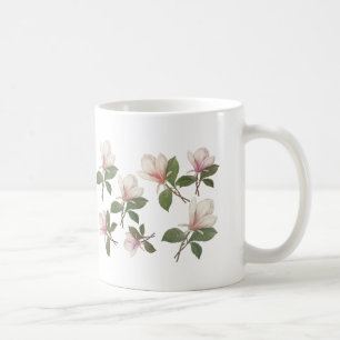 Antike Magnolienblüten floral. Klassisch, elegant Kaffeetasse