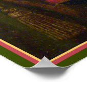 Antike Malerei - Maltesisch auf einem Kissen verwö Poster (Ecke)