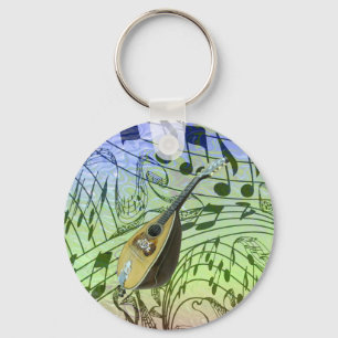 ANTIKE MANDOLIN-KEYCHAIN SCHLÜSSELANHÄNGER