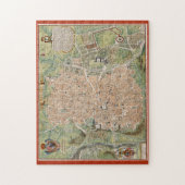 Antike Map of Madrid Spain Puzzle (Vertikal)